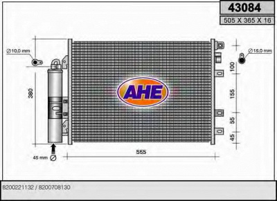 AHE 43084 -  Конденсатор, кондиционер