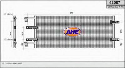 AHE 43087 -  Конденсатор, кондиционер