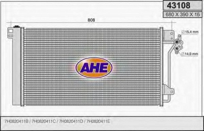 AHE 43108 -  Конденсатор, кондиционер