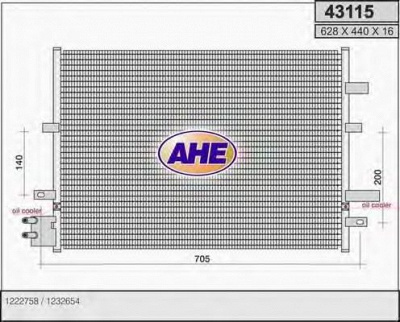 AHE 43115 -  Конденсатор, кондиционер