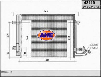 AHE 43119 - Конденсатор, кондиционер
