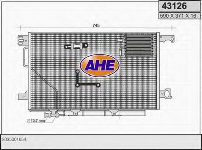 AHE 43126 -  Конденсатор, кондиционер