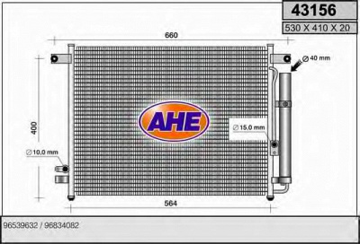 AHE 43156 -  Конденсатор, кондиционер