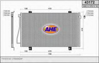 AHE 43172 - Конденсатор, кондиционер