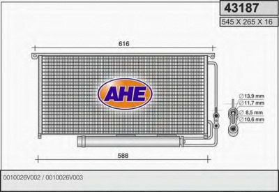 AHE 43187 - Конденсатор, кондиционер
