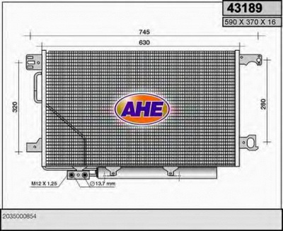 AHE 43189 - Конденсатор, кондиционер