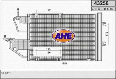 AHE 43256 - Конденсатор, кондиционер