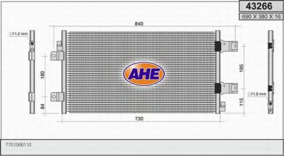 AHE 43266 -  Конденсатор, кондиционер