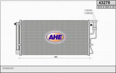 AHE 43278 -  Конденсатор, кондиционер