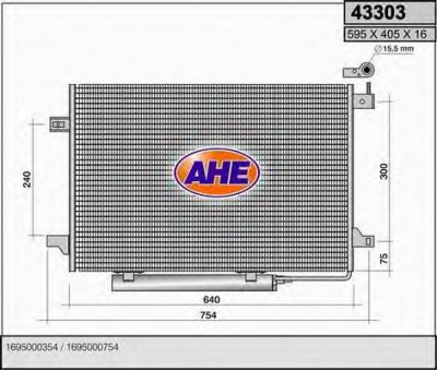 AHE 43303 -  Конденсатор, кондиционер
