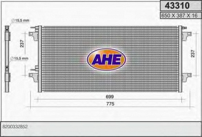 AHE 43310 -  Конденсатор, кондиционер