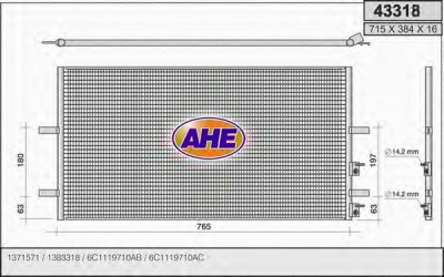 AHE 43318 - Конденсатор, кондиционер