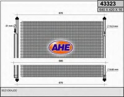 AHE 43323 - Конденсатор, кондиционер
