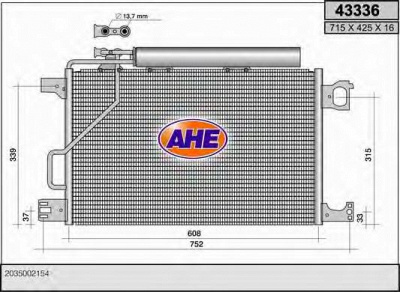 AHE 43336 - Конденсатор, кондиционер