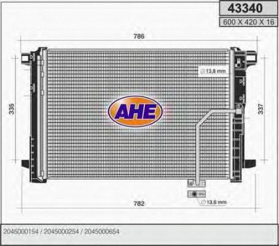 AHE 43340 - Конденсатор, кондиционер
