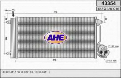 AHE 43354 -  Конденсатор, кондиционер