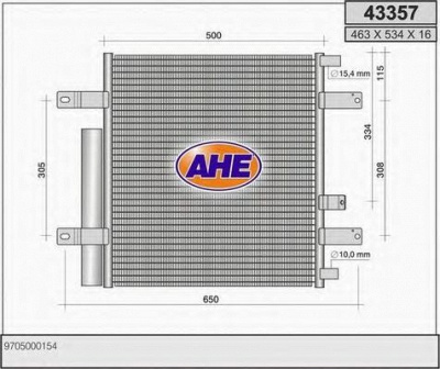 AHE 43357 - Конденсатор, кондиционер