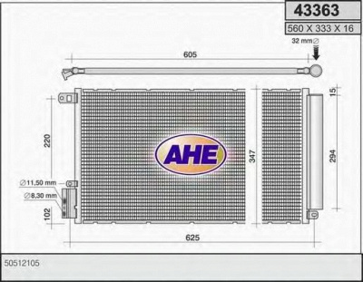 AHE 43363 -  Конденсатор, кондиционер