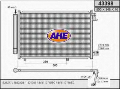 AHE 43398 -  Конденсатор, кондиционер