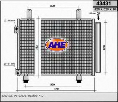 AHE 43431 -  Конденсатор, кондиционер
