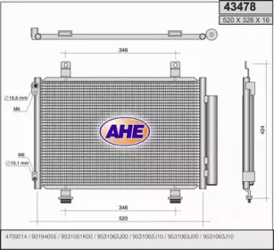 AHE 43478 -  Конденсатор, кондиционер