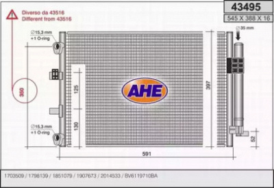 AHE 43495 - Конденсатор, кондиционер