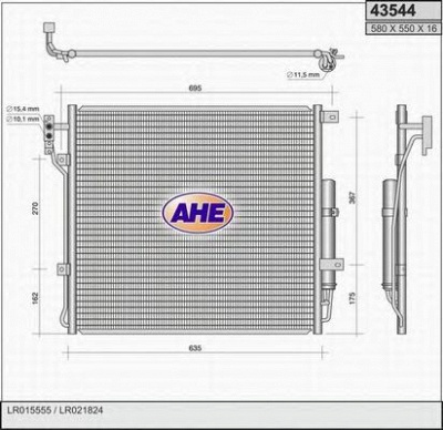 AHE 43544 -  Конденсатор, кондиционер