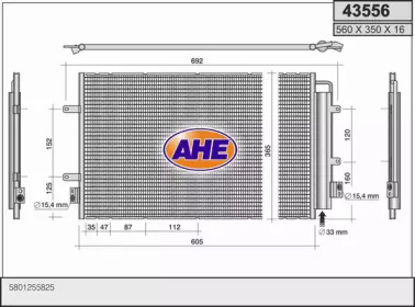 AHE 43556 -  Конденсатор, кондиционер