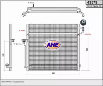 AHE 43579 -  Конденсатор, кондиционер