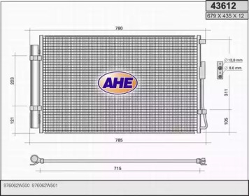 AHE 43612 - Конденсатор, кондиционер