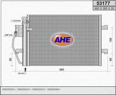 AHE 53177 -  Конденсатор, кондиционер