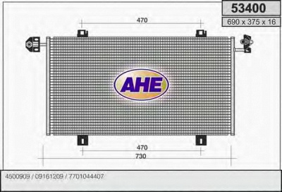 AHE 53400 -  Конденсатор, кондиционер