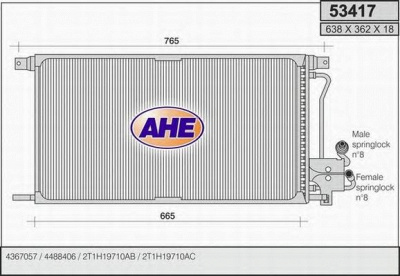 AHE 53417 - Конденсатор, кондиционер
