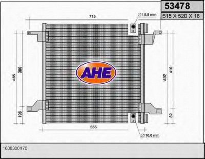 AHE 53478 -  Конденсатор, кондиционер