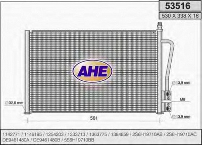 AHE 53516 - Конденсатор, кондиционер