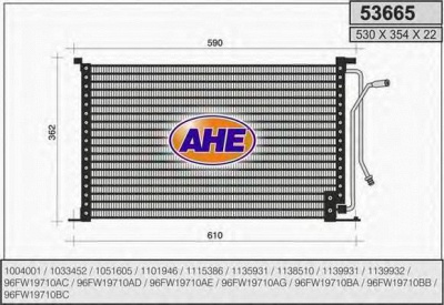 AHE 53665 - Конденсатор, кондиционер