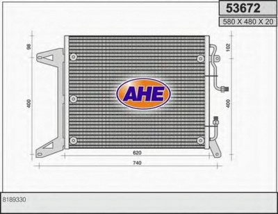 AHE 53672 - Конденсатор, кондиционер