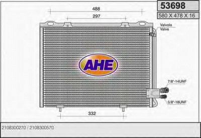 AHE 53698 -  Конденсатор, кондиционер