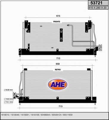 AHE 53721 -  Конденсатор, кондиционер
