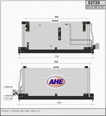 AHE 53725 - Конденсатор, кондиционер