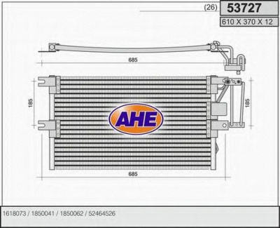 AHE 53727 -  Конденсатор, кондиционер