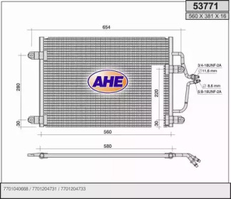 AHE 53771 -  Конденсатор, кондиционер