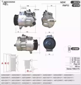 AHE 67230 -  Компрессор, кондиционер
