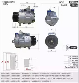 AHE 68230a -  Компрессор, кондиционер