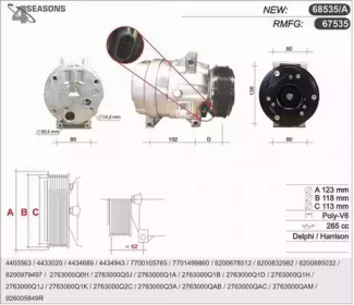AHE 68535a -  Компрессор, кондиционер