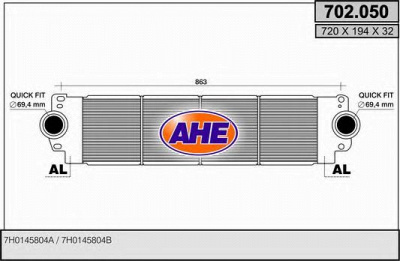 AHE 702050 -  Интеркулер
