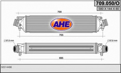 AHE 709050o -  Интеркулер