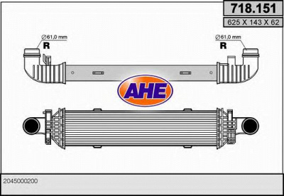 AHE 718151 - Интеркулер