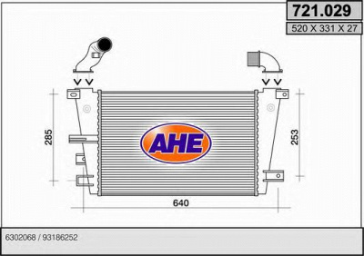 AHE 721029 - Интеркулер