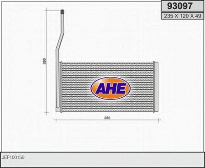 AHE 93097 -  Теплообменник, отопление салона